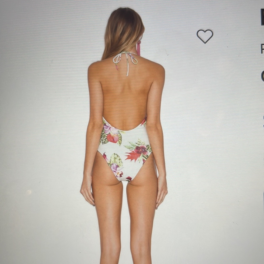 Privacy Please womens ‘Elouise’ one piece swimsuit ‘white floral’ revolve sz Med - Picture 3 of 7